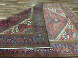 Persian Rug Hand Knotted Oriental Rug Semi-Antique Fine Persian Heriz Oriental Rug 6'6x9'3