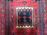 Persian Rug Hand Knotted Oriental Rug Semi-Antique Persian Hamadan Oriental Area Rug 4'X7'10