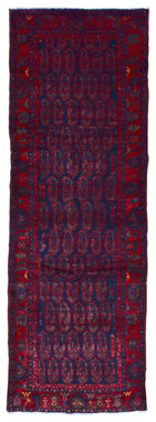Persian Rug Hand Knotted Oriental Rug Semi-Antique Persian Hamadan Oriental Rug 3'7X10'4