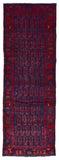 Persian Rug Hand Knotted Oriental Rug Semi-Antique Persian Hamadan Oriental Rug 3'7X10'4
