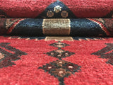 Persian Rug Hand Knotted Oriental Rug Semi-Antique Persian Hamadan Oriental Runner Rug 3'1X9'8