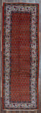 Persian Rug Hand Knotted Oriental Rug Semi-Antique Persian Hamadan Oriental Runner Rug 3'6X10'8