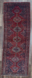 Persian Rug Hand Knotted Oriental Rug Semi-Antique Persian Hamadan Oriental Runner Rug 3'6X9'7