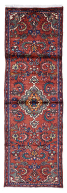 Persian Rug Hand Knotted Oriental Rug Semi-Antique Persian Hamadan Runner 3'1X9'7