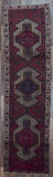 Persian Rug Hand Knotted Oriental Rug Semi-Antique Vaulted Estate Persian Hamadan Runner Rug 2'9 x 10'8