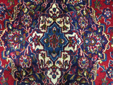 Persian Rug Hand Knotted Oriental Rug Semi-Antique Vaulted Persian Kashan Oriental Rug 9'7x13'1