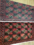 Uzbekistan Rug Hand Knotted Oriental Rug Small Semi-Antique Bukhara Area Rug 3'5 x 5'