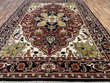 Indian Rug Hand Knotted Oriental Rug Heriz 10'0x14'0