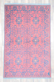 Fine Rug Collection Hand Knotted Oriental Rug Afghan (RN#79534) 4'0x6'3