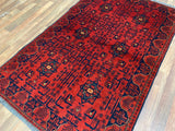 Fine Rug Collection Hand Knotted Oriental Rug Afghan (RN#79534) 4'0x6'3
