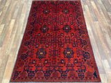 Fine Rug Collection Hand Knotted Oriental Rug Afghan (RN#79534) 4'0x6'3