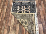 Fine Rug Collection Hand Knotted Oriental Rug Boukara 3'2x4'11