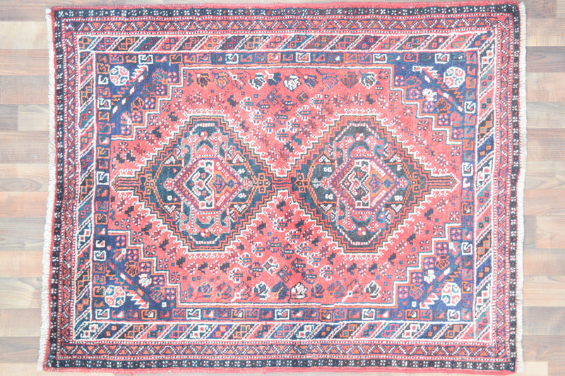 Indian Rug Hand Knotted Oriental Rug Afghan 3'10x4'11