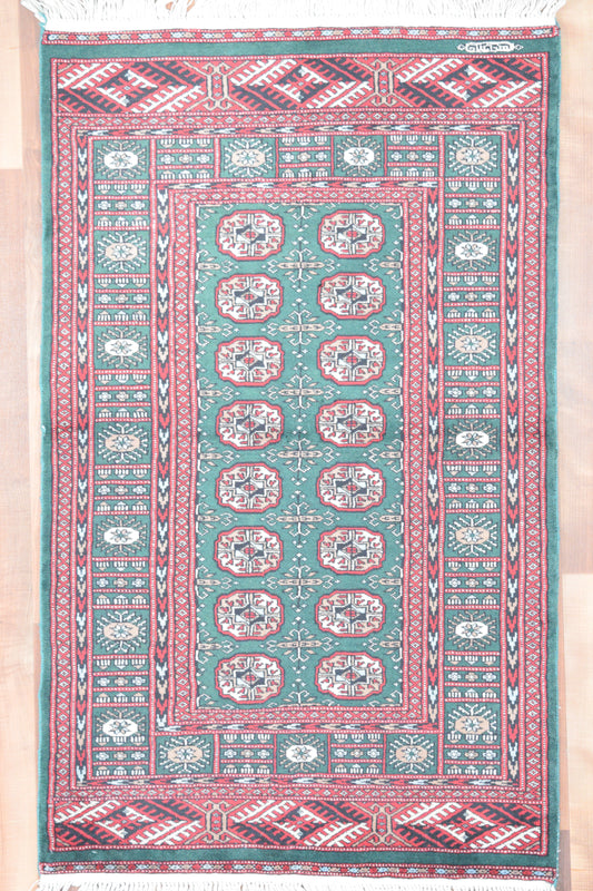 Indian Rug Hand Knotted Oriental Rug Boukara 3'0x5'0