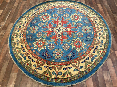 Indian Rug Hand Knotted Oriental Rug Design: Kazak (Origin #93) 6'3x6'7