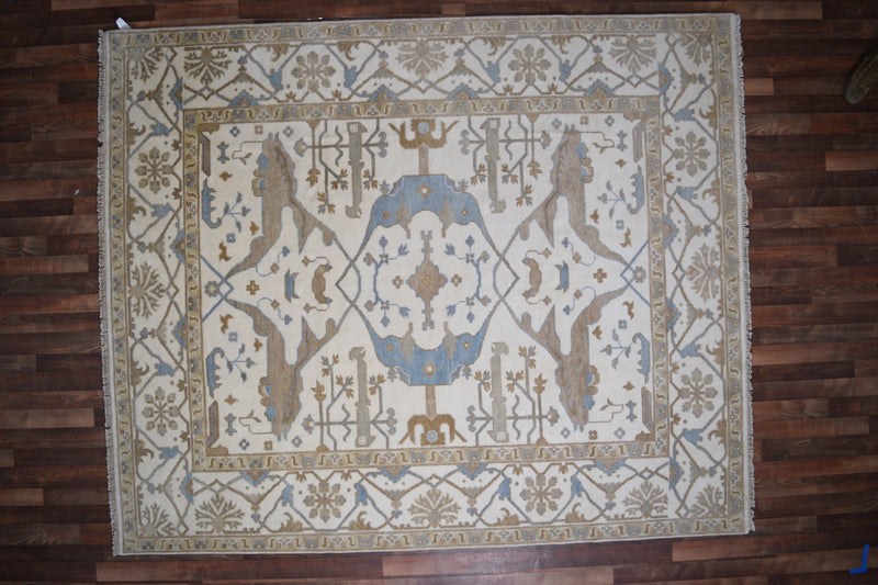 Indian Rug Hand Knotted Oriental Rug Design: Oushak (Origin #78) 9'10x8'5