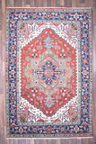 Indian Rug Hand Knotted Oriental Rug Design: Serapi (Origin #1) 9'2x6'2