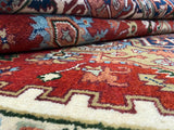 Indian Rug Hand Knotted Oriental Rug Design: Serapi (Origin #1) 9'2x6'2