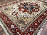 Indian Rug Hand Knotted Oriental Rug Design: Serapi - Origin #150 13'10x9'11