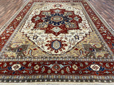 Indian Rug Hand Knotted Oriental Rug Design: Serapi - Origin #150 13'10x9'11