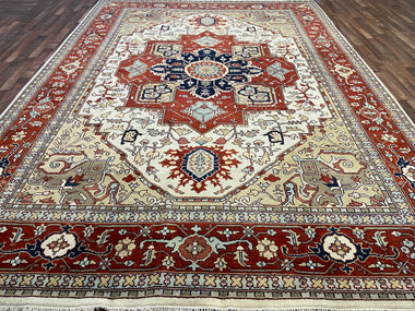 Indian Rug Hand Knotted Oriental Rug Design: Serapi - Origin #150 13'10x9'11
