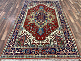 Indian Rug Hand Knotted Oriental Rug Design: Serapi (Origin #23) 8'0x5'0