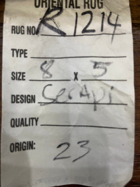 Indian Rug Hand Knotted Oriental Rug Design: Serapi (Origin #23) 8'0x5'0