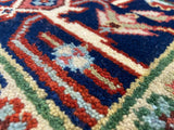 Indian Rug Hand Knotted Oriental Rug Design: Serapi (Origin #3) 9'1x5'11
