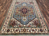 Indian Rug Hand Knotted Oriental Rug Design: Serapi (Origin #7) 8'11x6'0