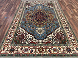 Indian Rug Hand Knotted Oriental Rug Design: Serapi (Origin #7) 8'11x6'0