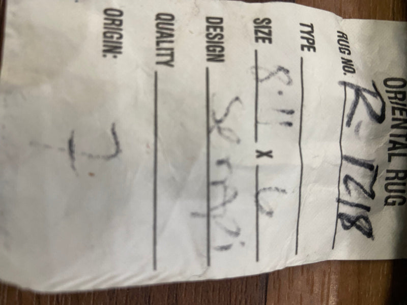 Indian Rug Hand Knotted Oriental Rug Design: Serapi (Origin #7) 8'11x6'0