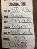 Indian Rug Hand Knotted Oriental Rug Egypt Agra 6'2x3'10