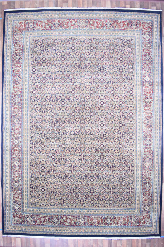 Indian Rug Hand Knotted Oriental Rug Extra Fine Herati 14'1x10'0