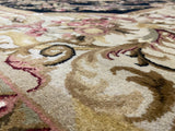 Indian Rug Hand Knotted Oriental Rug Fine Auboussan 9'7x8'0