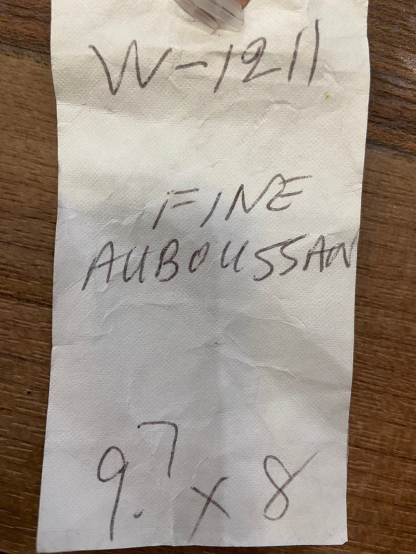 Indian Rug Hand Knotted Oriental Rug Fine Auboussan 9'7x8'0