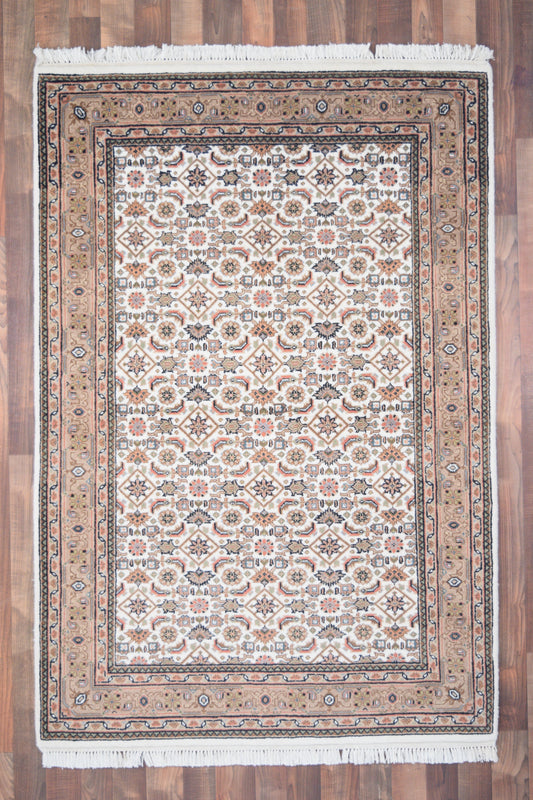 Indian Rug Hand Knotted Oriental Rug Fine Bijar 6'0x4'0