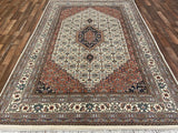 Indian Rug Hand Knotted Oriental Rug Fine Bijar 9'2x6'6