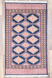 Indian Rug Hand Knotted Oriental Rug Fine Boukhara 3'0x5'1
