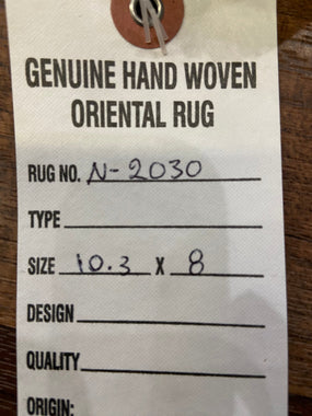 Indian Rug Hand Knotted Oriental Rug Fine Chobi Peshawar 10.3x8'0