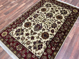 Indian Rug Hand Knotted Oriental Rug Fine Chobi Peshawar 4'0x6'11