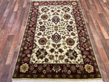 Indian Rug Hand Knotted Oriental Rug Fine Chobi Peshawar 4'0x6'11