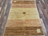 Indian Rug Hand Knotted Oriental Rug Fine Gabai 5'0x3'6