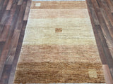 Indian Rug Hand Knotted Oriental Rug Fine Gabai 5'0x3'6