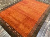 Indian Rug Hand Knotted Oriental Rug Fine Gabbeh 10'9x8'0