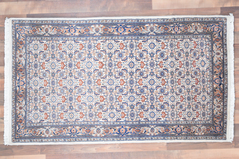 Indian Rug Hand Knotted Oriental Rug Fine Herati 3'0x5'1