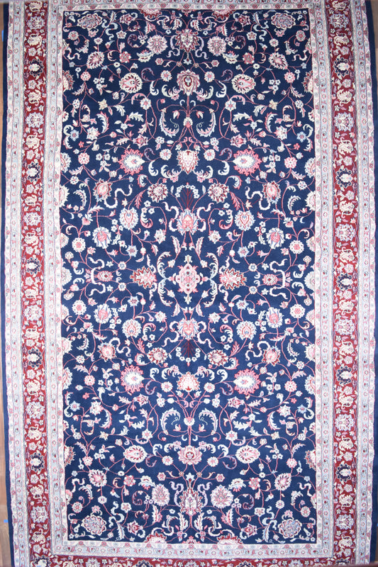 Indian Rug Hand Knotted Oriental Rug Fine Kashan 10'0x17'7
