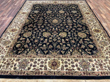 Indian Rug Hand Knotted Oriental Rug Fine Kashan 10'2x7'10