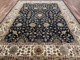 Indian Rug Hand Knotted Oriental Rug Fine Kashan 10'2x7'10