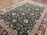 Indian Rug Hand Knotted Oriental Rug Fine Kashan 13'3x9'9
