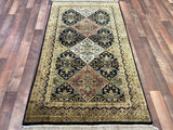 Indian Rug Hand Knotted Oriental Rug Fine Kashan 3'0x5'0